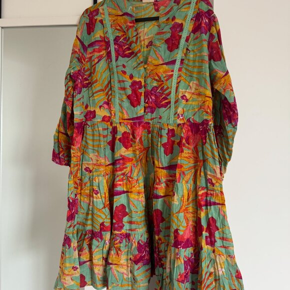 Cotton colorful dress, UNI size fits to US 2-8 - Picture 2 of 7